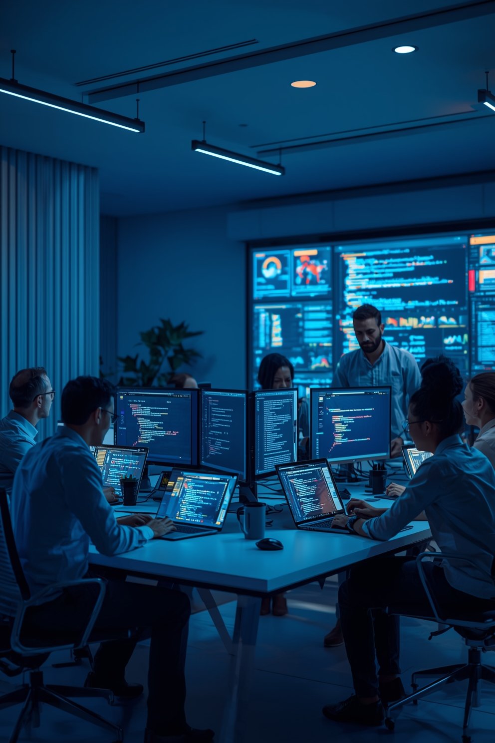 Developer working on technology